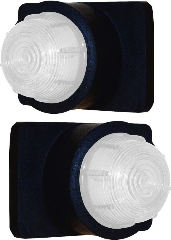 Apsmotiv White Side Marker Lamp Light 24V Set Suitable for Trucks & Universal Vehicles Car Dash Indicator Lamp