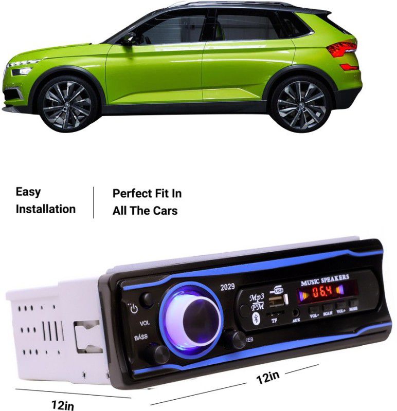 EverLand Blue Stereo-999 BLUETOOTH/USB/SD/AUX/FM/MP3 (BLUE & Black)-0-497 Car Stereo  (Single Din)