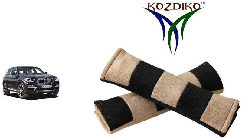 KOZDIKO Seat Belt Cushion Pillow Beige Black 2 pcs For BMW X3 Seat Belt Buckle  (Pack of 2)