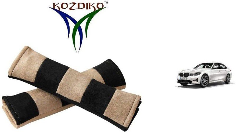 KOZDIKO Seat Belt Cushion Pillow Beige Black 2 pcs For BMW 3 Series Seat Belt Buckle  (Pack of 2)