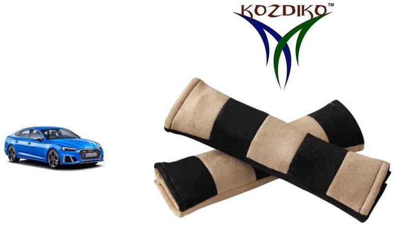 KOZDIKO Seat Belt Cushion Pillow Beige Black 2 pcs For Audi S5 Seat Belt Buckle  (Pack of 2)