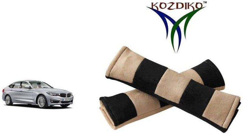 KOZDIKO Seat Belt Cushion Pillow Beige Black 2 pcs For BMW 3GT Seat Belt Buckle  (Pack of 2)