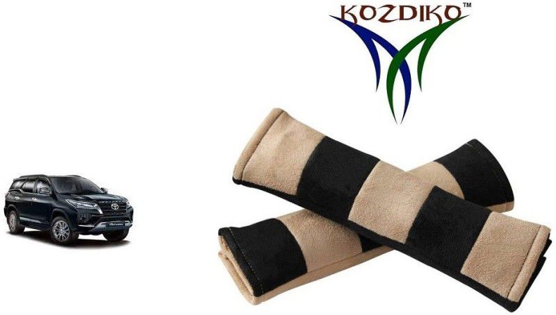 KOZDIKO Seat Belt Cushion Pillow Beige Black 2 pcs For Toyota For tuner Seat Belt Buckle  (Pack of 2)