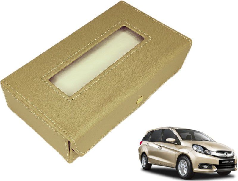 MOCKHE Basic-Beige Tissue Box Leatherette-363 Vehicle Tissue Dispenser  (Beige)
