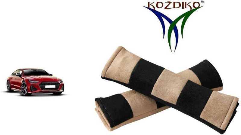 KOZDIKO Seat Belt Cushion Pillow Beige Black 2 pcs For Audi A7 Seat Belt Buckle  (Pack of 2)