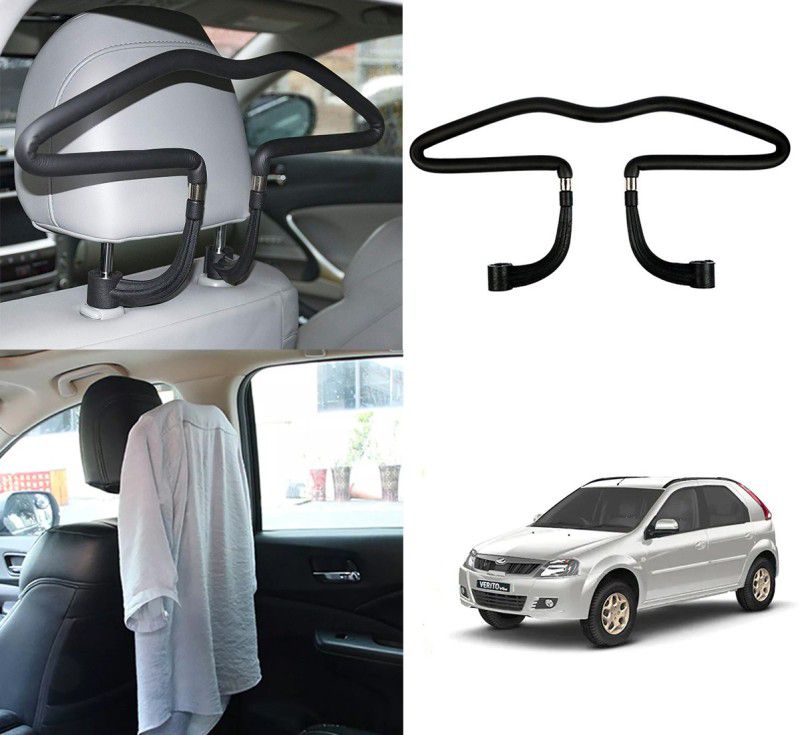 Oshotto Stainless Steel Car Coat Hanger For Mahindra Verito Verito Vibe - Black Car Coat Hanger