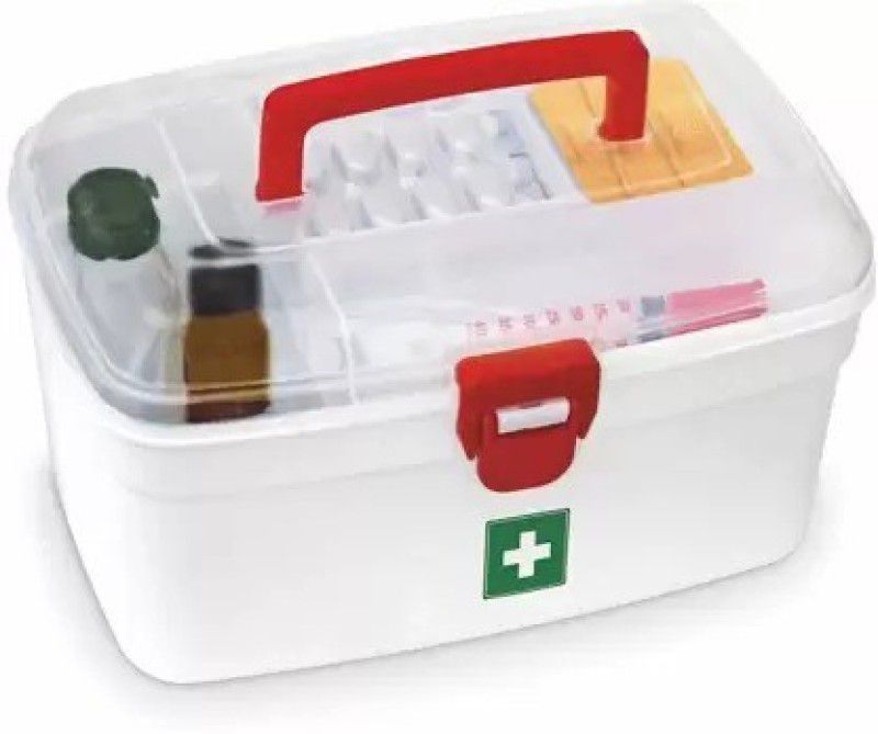 Dekmy White Medical First Aid Box or First Aid Kit Box First Aid Kit  (Home, Sports and Fitness, Workplace, Vehicle)