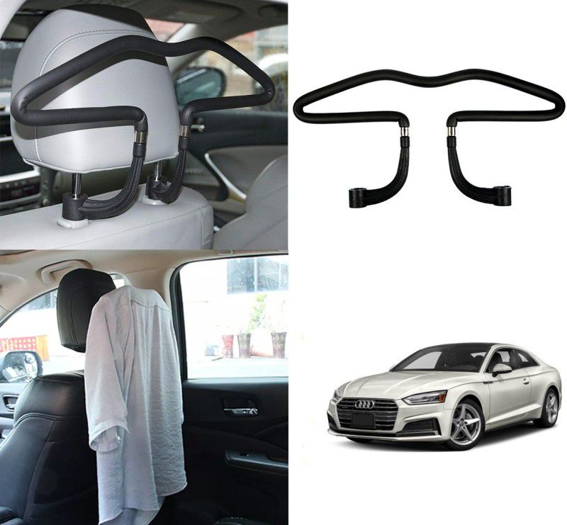 Oshotto Stainless Steel Car Coat Hanger For Audi A5 - Black Car Coat Hanger