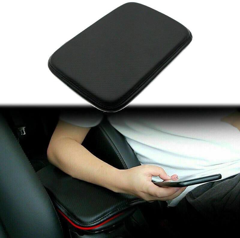 Auto Oprema Leather Center Console Cushion P.ad, Armrest Seat Box Cover Fit for Cars Black4 Car Armrest Pad Cushion