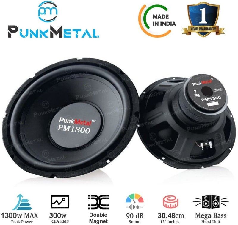 PunkMetal PM-1300 BOOMER 1300W 12" (300mm) Subwoofer  (Powered , RMS Power: 300 W)