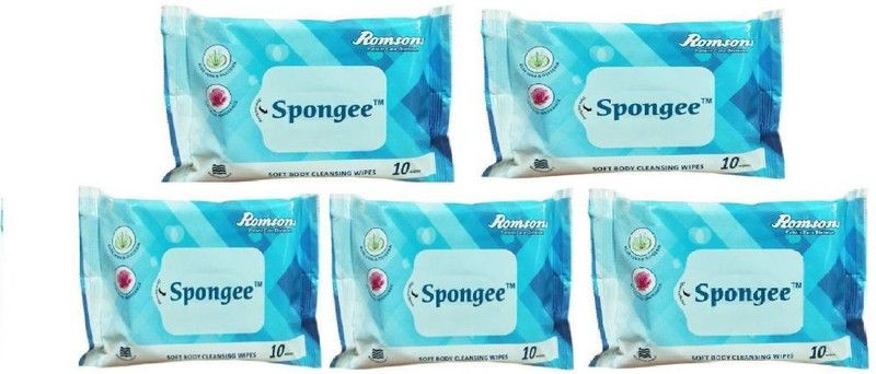 Romsons SOFT BODY CLEANING WIPES FOR ADULT  (5 Wipes)
