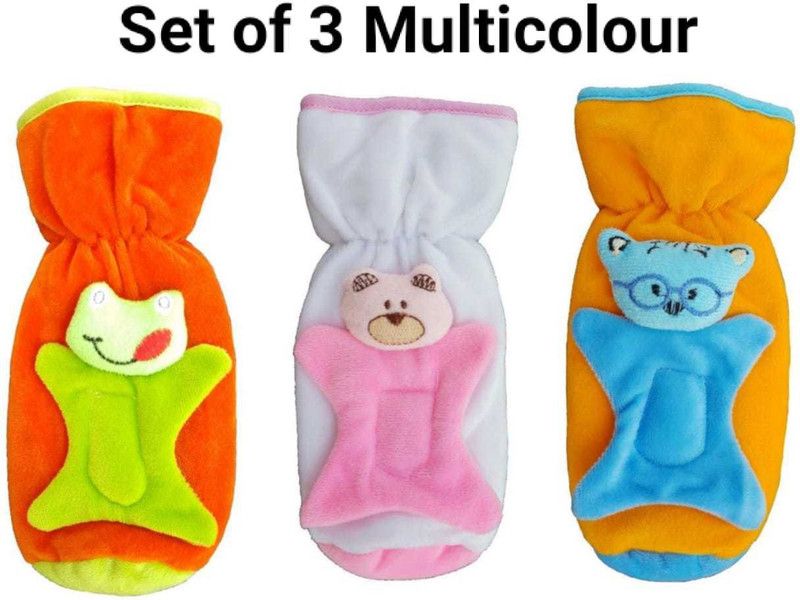 Essensa Furnishings Premium, Daily Use with attractive Teddy, Baby Feeding Bottle Cover  (Orange, White, Yellow)