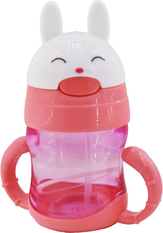 BSD Baby Sipper With Push Button Lid, Spill Proof , 200 ml s30 (pack of 1)  (Pink, transparent)