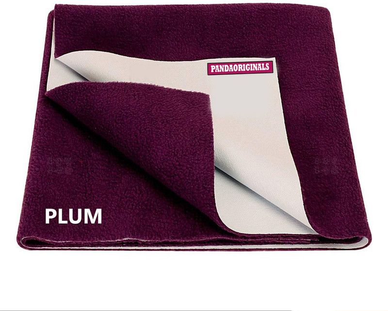 Pandaoriginals Cotton Baby Bed Protecting Mat  (Plum, Medium)