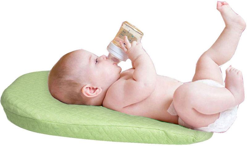 Little Don Baby Wedge Pillow for Acid Reflux, Anti Vomiting, Colic with Washable Soft Cover for Newborn Baby Wedge Pillow (Pista Green) Cotton Solid Baby Pillow Pack of 1  (Pista Green)