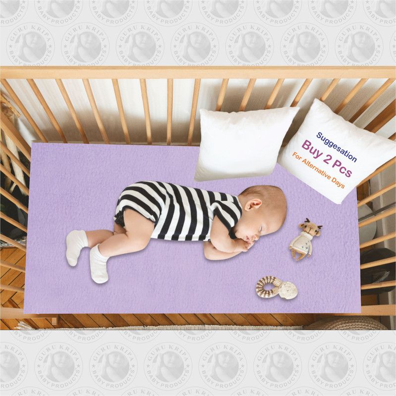 GURU KRIPA BABY PRODUCTS Plastic Baby Bed Protecting Mat  (Purple, Small)