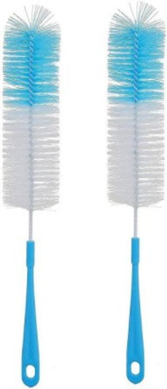 SBTs Multifunction Long Handle Bottle Cleaning Brush Stainless Steel Handles Flexible Nylon Cleaning Vacuum Tool for Wineglass Bottle Cleaner Coffee Tea Glass Cup (Multi Color)  (Multicolor)