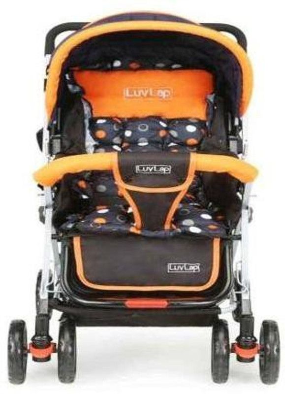 LuvLap BABY STROLLER S.M (18154) Stroller (3, Orange) Stroller  (3, Orange)