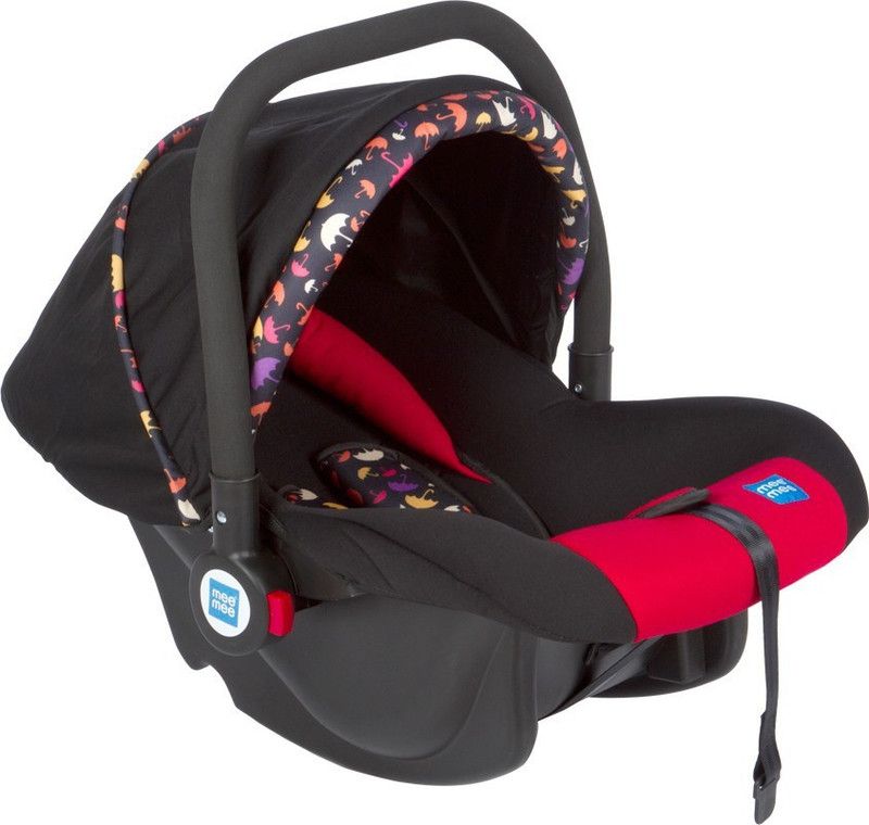MeeMee Baby Car Seat Cum Carry Cot with Thick Cushioned Seat & Head Support Baby Car Seat  (Red)