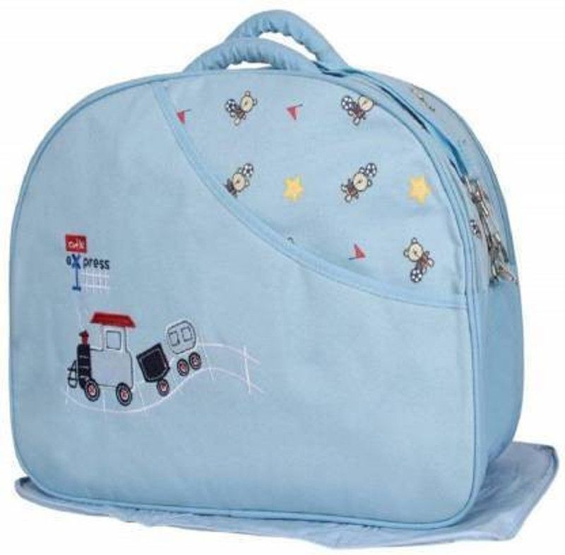 LITTLE PANTHER New Born Baby Multi purpose Mother Bag With Holder Dipper Changing Multi Compartment For Baby Care Mother Bag  (Sky Blue)