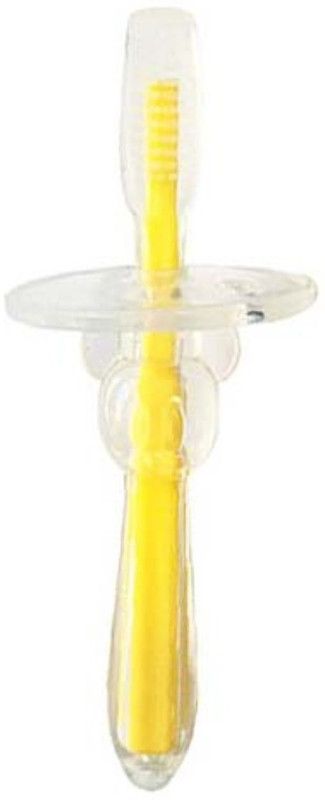 GURU KRIPA BABY PRODUCTS ™Presents Baby Tongue / Tung Cleaning Hygienic & Flexible Tongue New Born Baby Silicon Toungue Cleaner Oral Care Baby For Your Baby Toung Very Good Clean Baby Tounge For 0 To 3 Years. (Yellow) Extra Soft Toothbrush