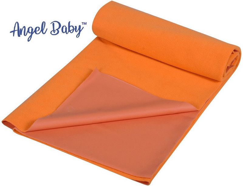 Angel Baby Cotton Baby Bed Protecting Mat  (Orange, Large)
