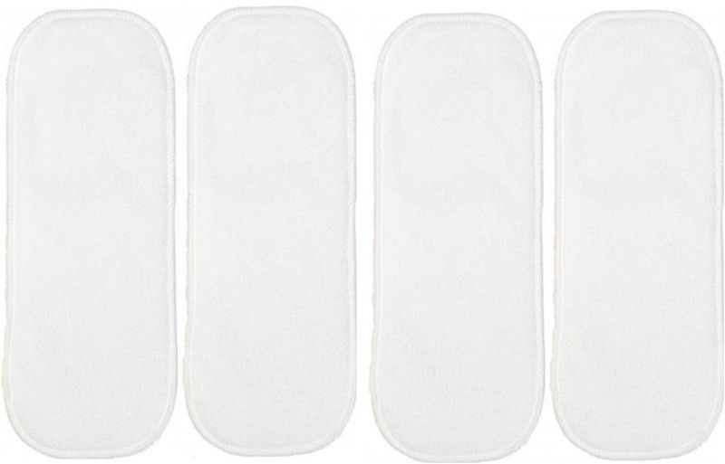 Kidsify 3 Layer Reusable Cloth Diaper Inserts/Nappy Pads/Nappy Liners, Microfiber 0-24 Months (Pack of 4) - S - M  (4 Pieces)