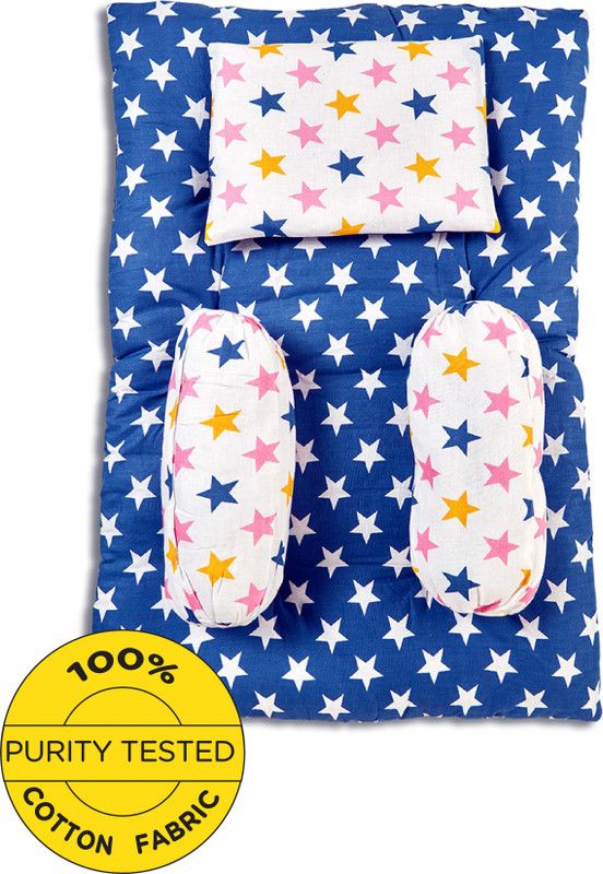 Miss & Chief by Flipkart Cotton Baby Bed Sized Bedding Set  (Multicolor, 1 Mattress, 1 pillow, 2 bolsters)
