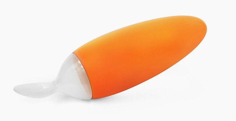 Boon Squirt Silicone Baby Food Dispensing Spoon - Silicone  (Orange)
