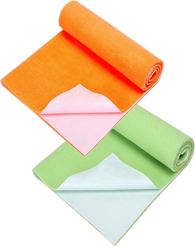 KidBee Polyester, Rubber, Cotton Baby Bed Protecting Mat  (Multicolor, Small, Pack of 2)