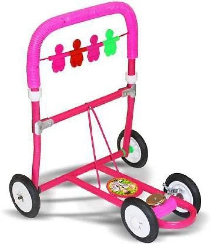 SALEGROW Musical Activity Walker With Parent Rod  (Pink)