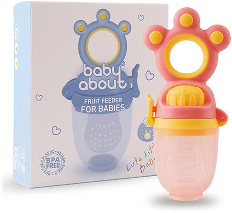 StarAndDaisy Baby Feeder Silicone Nipple Soother – Orange Soother  (Orange, yellow)