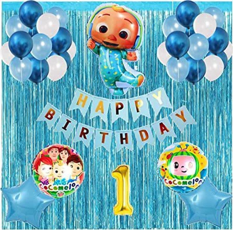 Shmaya Cocomelon Theme ist birthday combo-pack of 50  (Set of 50)