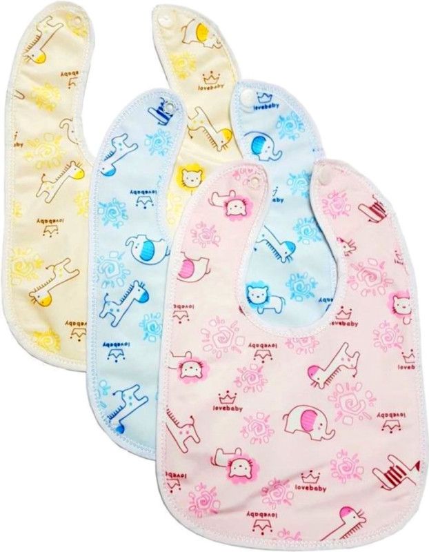 PDkare WATERPROOF BIB FOR BABY GIRLS & BABY BOYS ..PACK OF 3..  (Multicolor)