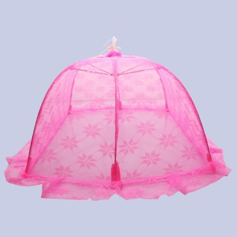 Born Babies Cotton Kids Washable Mosquito Net Floral Design for Baby Mosquito Net  (Pink, Tent)