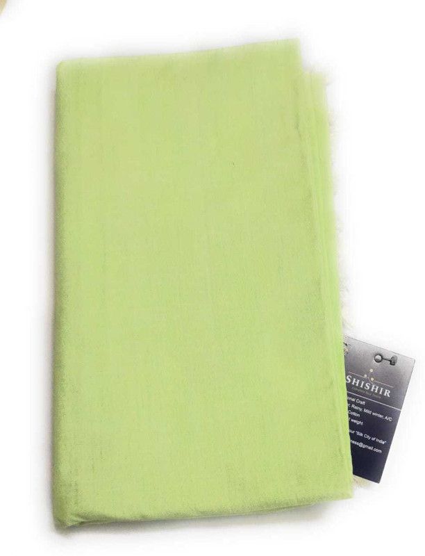 Shishir Solid Single AC Blanket for AC Room  (Cotton, Light Green)