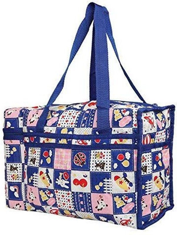 HARSHIKA ENTERPRISES Multi Purpose Baby Diaper Mother Bag with 2 Bottle Holders - Keep Baby Bottles Warm - Assorted Prints Diaper Bag  (Royal Blue)