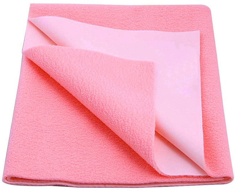 Dream Care Fleece Baby Bed Protecting Mat  (Salmon Rose, Small)