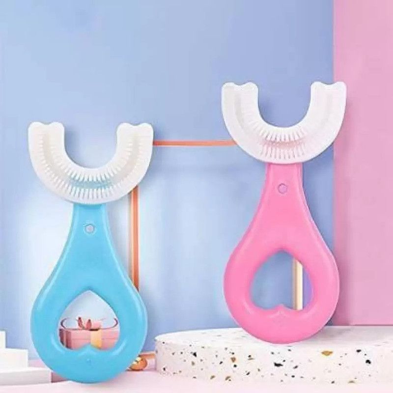London Britches 360 Kids U Shape Toothbrush For Kids Silicone Brush For 2-6 Year(2 Toothbrushes) Ultra Soft Toothbrush  (2 Toothbrushes)