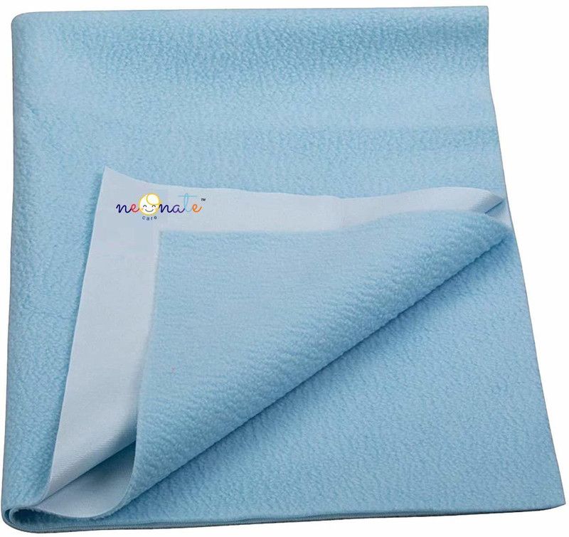 Neonate Care Microfiber Baby Bed Protecting Mat  (Light Blue, Medium)