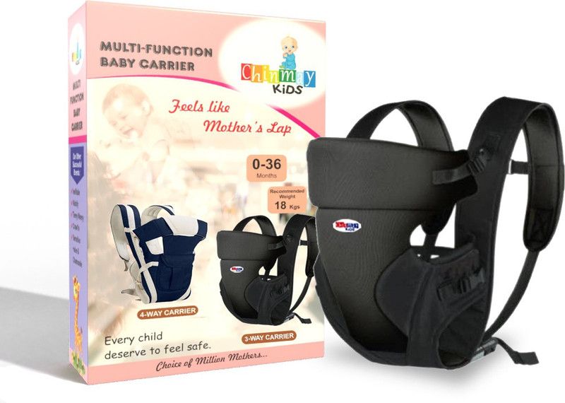 Chinmay Kids Baby Carrier Kangaroo Pose Toddler Sling Wrap Portable Infant Hip Seat Baby Care Baby Carrier  (Full Black, Front Carry facing in)
