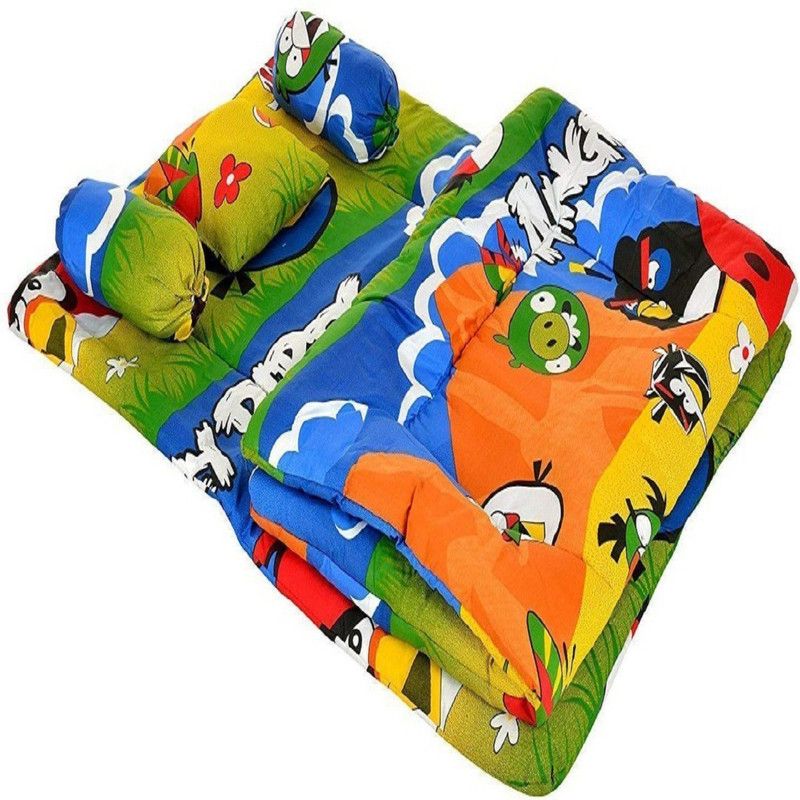 HomeStore-YEP Polycotton Baby Bed Sized Bedding Set  (Blue)