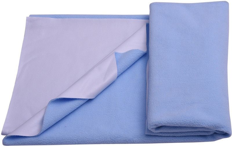 DecorSolution Fleece Baby Bed Protecting Mat  (Sky Blue, Large)