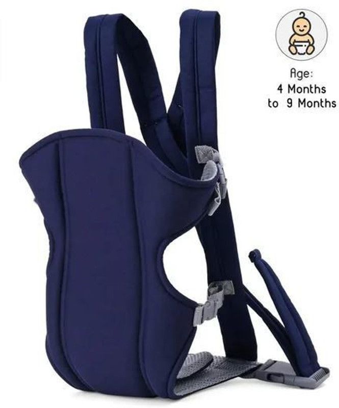 moms angel 2-in-1 Mini Carrier Bag, Front and Back position (Navy Blue, 4-30 Months) Baby Carrier  (Navy Blue, Front carry facing out)