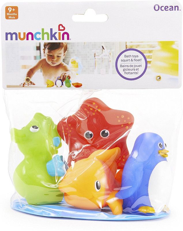 Munchkinz Ocean Squirters - 4Pk Bath Toy  (Multicolor)