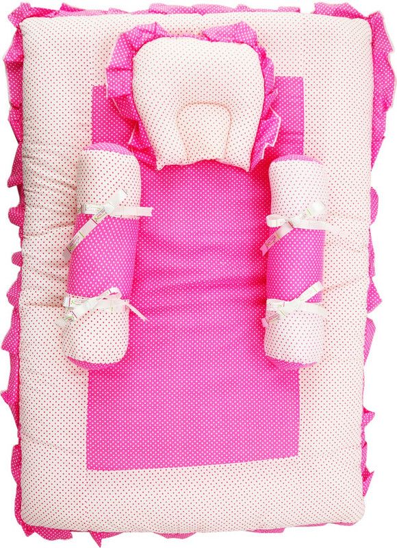 VLS LIFESTYLE 4pcs Baby Bedding Set Color ( Pink)  (Fabric, Pink)