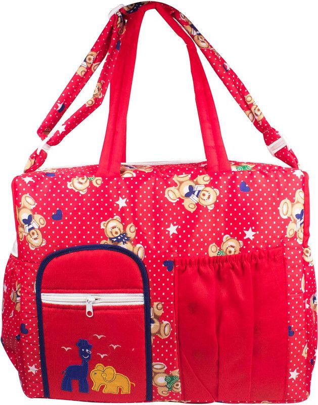 OLE BABY Cute Buny Mother Diaper Bag Pure Cotton Baby Bag/Nappy Bag/Diaper Tote Diaper Bag  (Red)