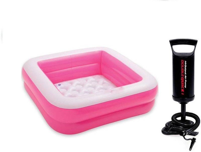 KT BROTHERS BOX POOL WITH PUMP COMBO inflatable Pool  (Pink)