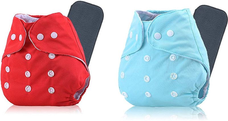 Morganretail Reusable Kids Cloth Button Diaper with Black Insert For Baby New Born to 3 Year