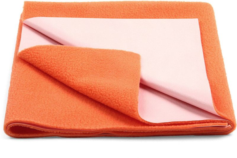 NAVRUDRA Cotton Baby Bed Protecting Mat  (Orange, Small)